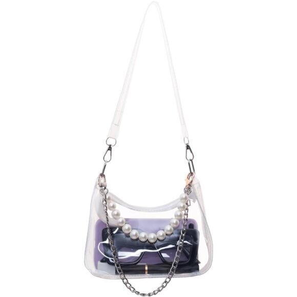 Clear Purse for Stadium Events 7x2.8x6 inch Clear Bag Stadium Approved - Picture 1 of 7
